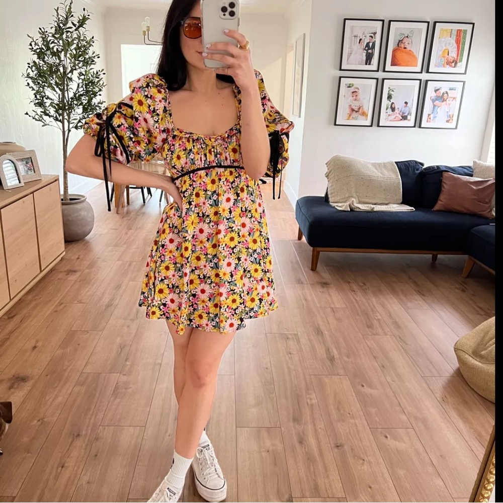For Love And Lemons Sylvia Floral Mini Dress, Small, NWT